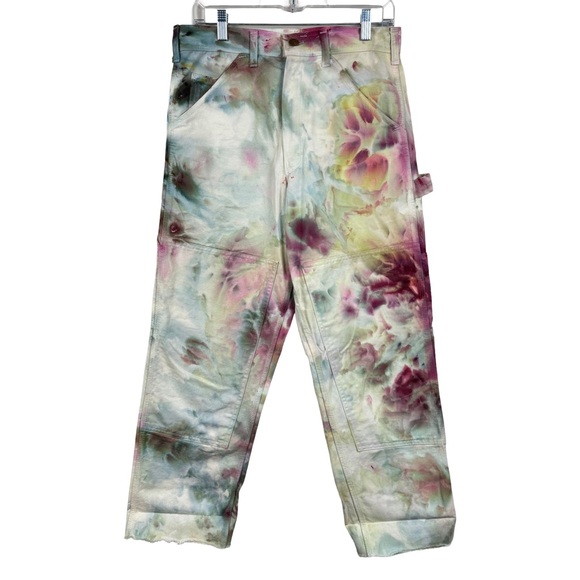 Free People Multicolor Floral Tie-Dye Cargo Pants - Picture 2 of 8